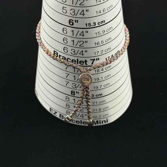 Monica Vinader Linear Lily Bracelet - Sterling Silver & Woven Multicolor - Picture 3 of 3